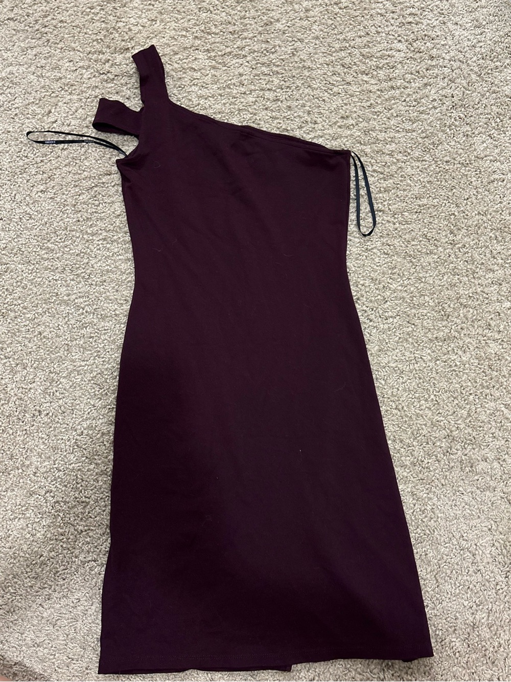 Forever 21 One-Shoulder Wine Bodycon Dress